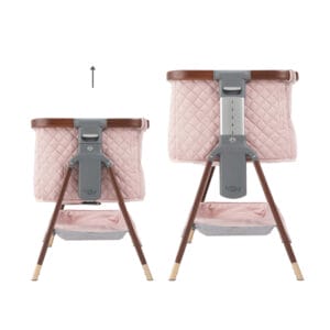 Tutti bambini cozee luxe bedside crib walnut blush (5)