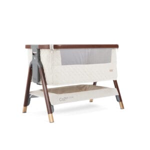 Tutti bambini cozee luxe bedside crib walnut cream (1)