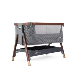 Tutti bambini cozee luxe bedside crib walnut slate (1)