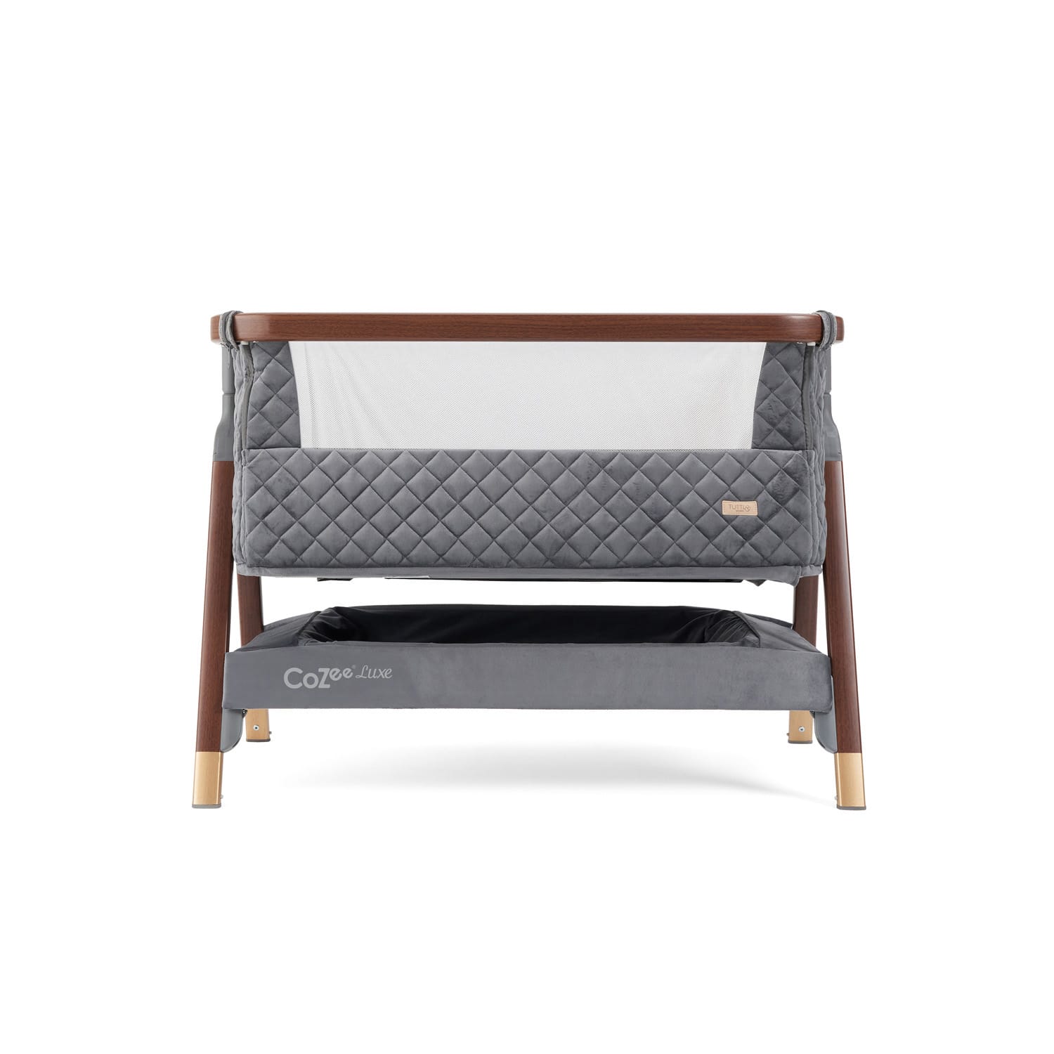 Tutti bambini cozee luxe bedside crib walnut slate (3)