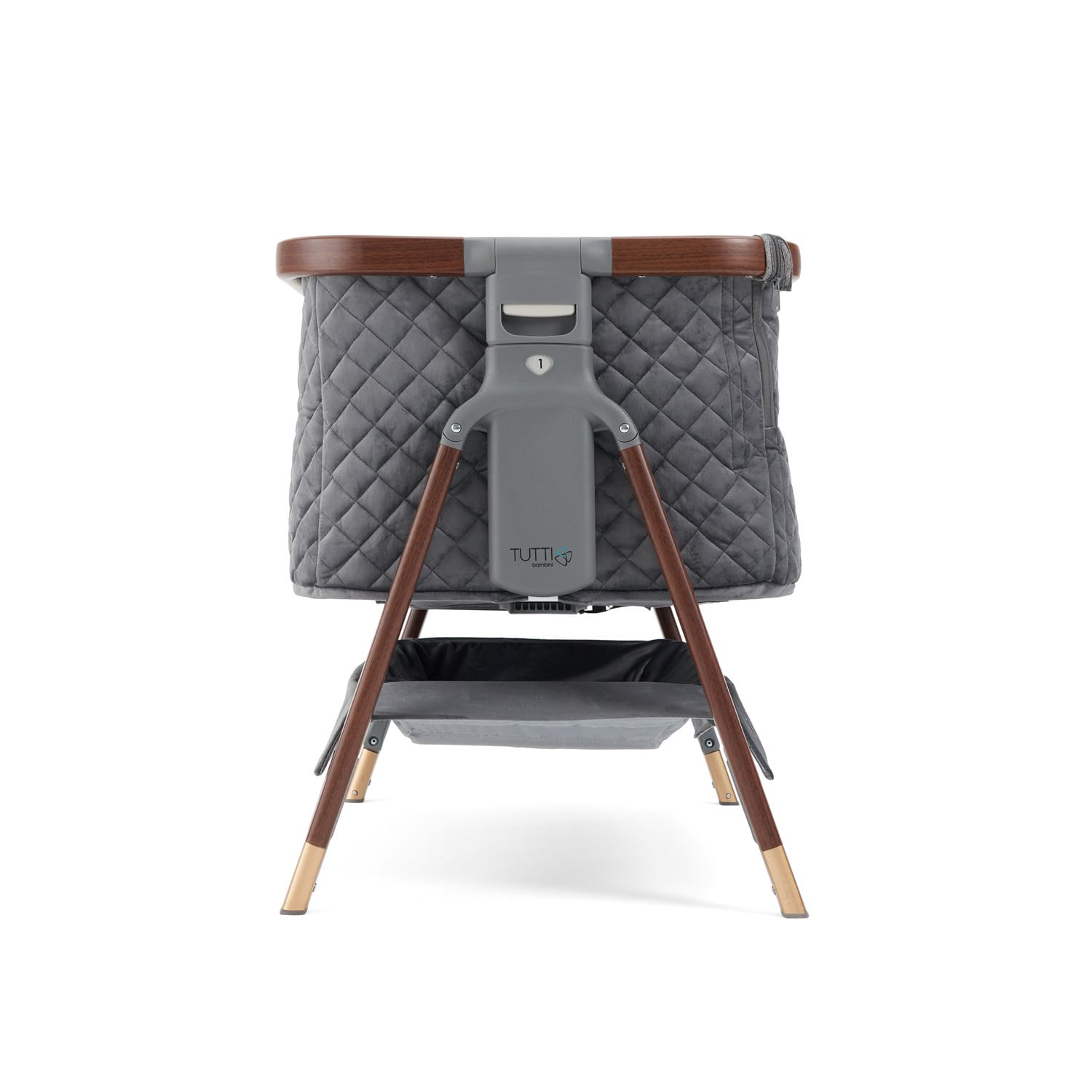 Tutti bambini cozee luxe bedside crib walnut slate (5)