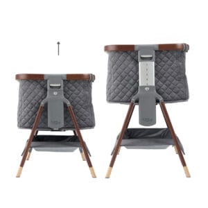 Tutti bambini cozee luxe bedside crib walnut slate (6)
