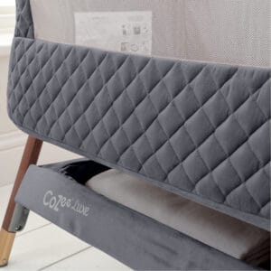Tutti bambini cozee luxe bedside crib walnut slate (7)