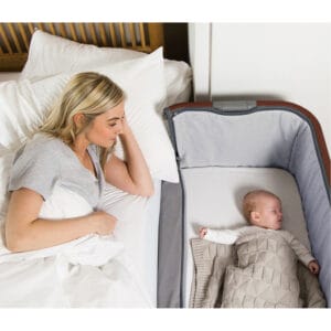 Tutti bambini cozee luxe bedside crib walnut slate (9)