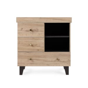 Tutti bambini como 2 piece room set distressed oak slate grey (5)