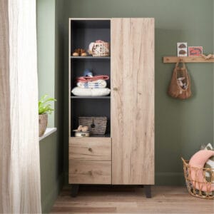 Tutti bambini como 3 piece room set distressed oak slate grey (26)