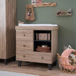 Tutti bambini como 3 piece room set distressed oak slate grey (3)