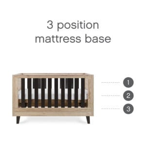 Tutti bambini como cot bed distressed oak slate grey (16)