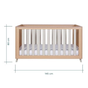 Tutti bambini fika cot bed light oak white sand (3) 1
