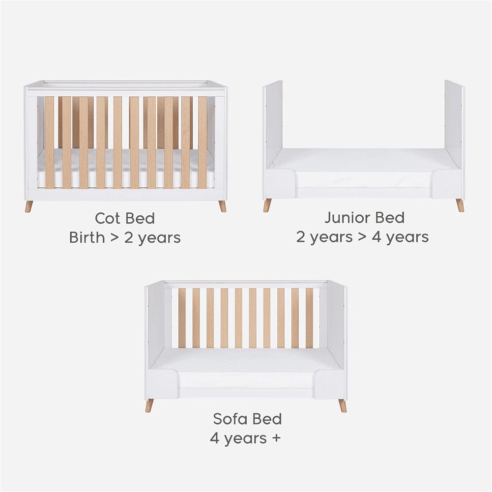 Tutti bambini fika mini 3 piece room set white light oak (2)