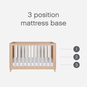 Tutti bambini fika mini cot bed light oak white sand (2)