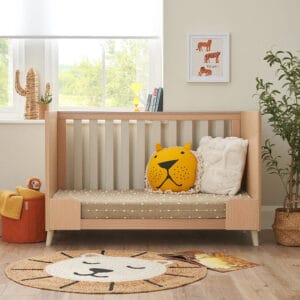 Tutti bambini fika mini cot bed light oak white sand (5)