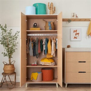 Tutti bambini fika wardrobe light oak white sand (1)