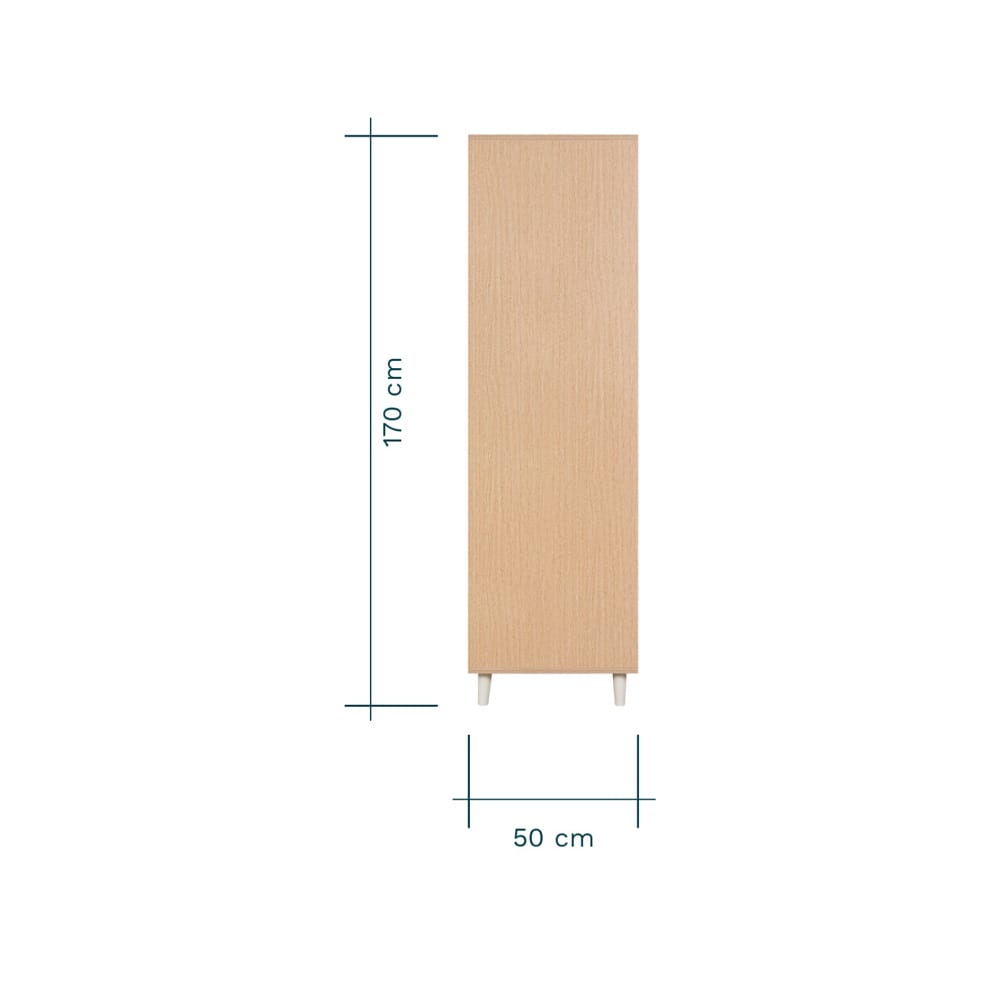 Tutti bambini fika wardrobe light oak white sand (3)