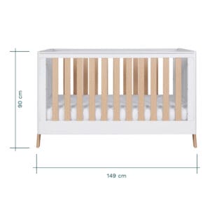 Tutti bambini fuori cot bed white light oak (4)