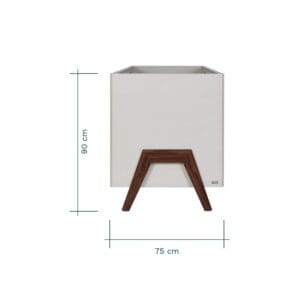 Tutti bambini fuori cot bed white sand warm walnut (5)