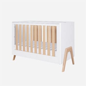 Tutti bambini fuori mini cot bed white light oak 1