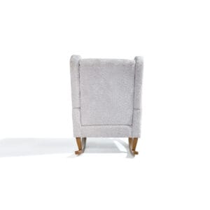 Tutti bambini harper wingback rocking chair & foot stool teddy cloud grey (2)