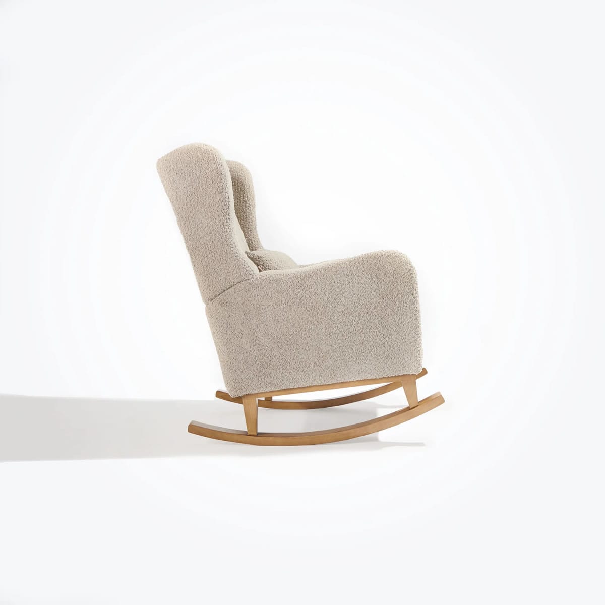 Tutti bambini harper wingback rocking chair & foot stool teddy mushroom (9)
