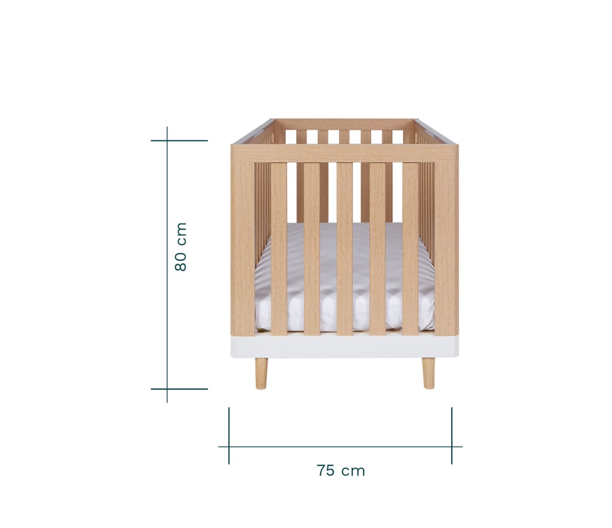 Tutti bambini hygge cot bed white light oak (7)