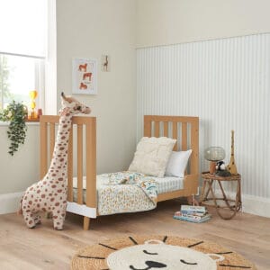 Tutti bambini hygge mini cot bed in white and light oak (10)