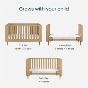 Tutti bambini japandi mini cot bed light oak (7)