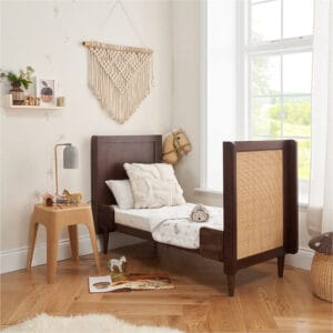 Tutti bambini japandi mini cot bed warm walnut (1)