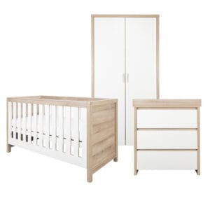 Tutti bambini modena 3 piece room set white oak (1)