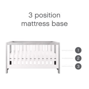 Tutti bambini modena 3in1 cot bed grey ash white (3)