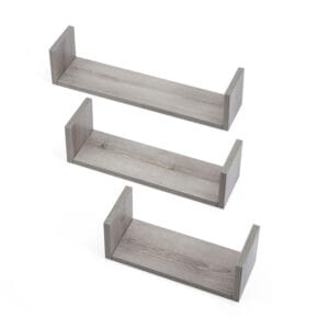 Tutti bambini modena set of three u shaped wall shelves grey ash (5)