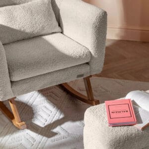 Tutti bambini oscar luxe rocking chair & foot stool teddy sage (8)