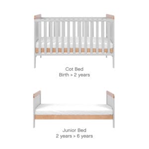 Tutti bambini rio 2 piece room set dove grey honey oak (1)