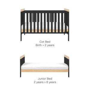 Tutti bambini rio 2 piece room set slate grey honey oak (2)