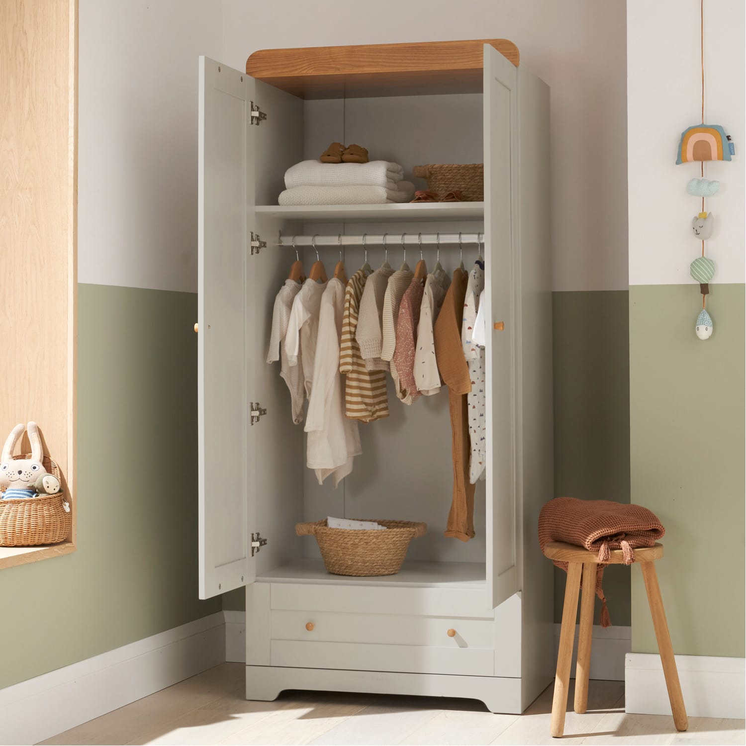 Tutti bambini rio 3 piece room set dove grey honey oak (6)