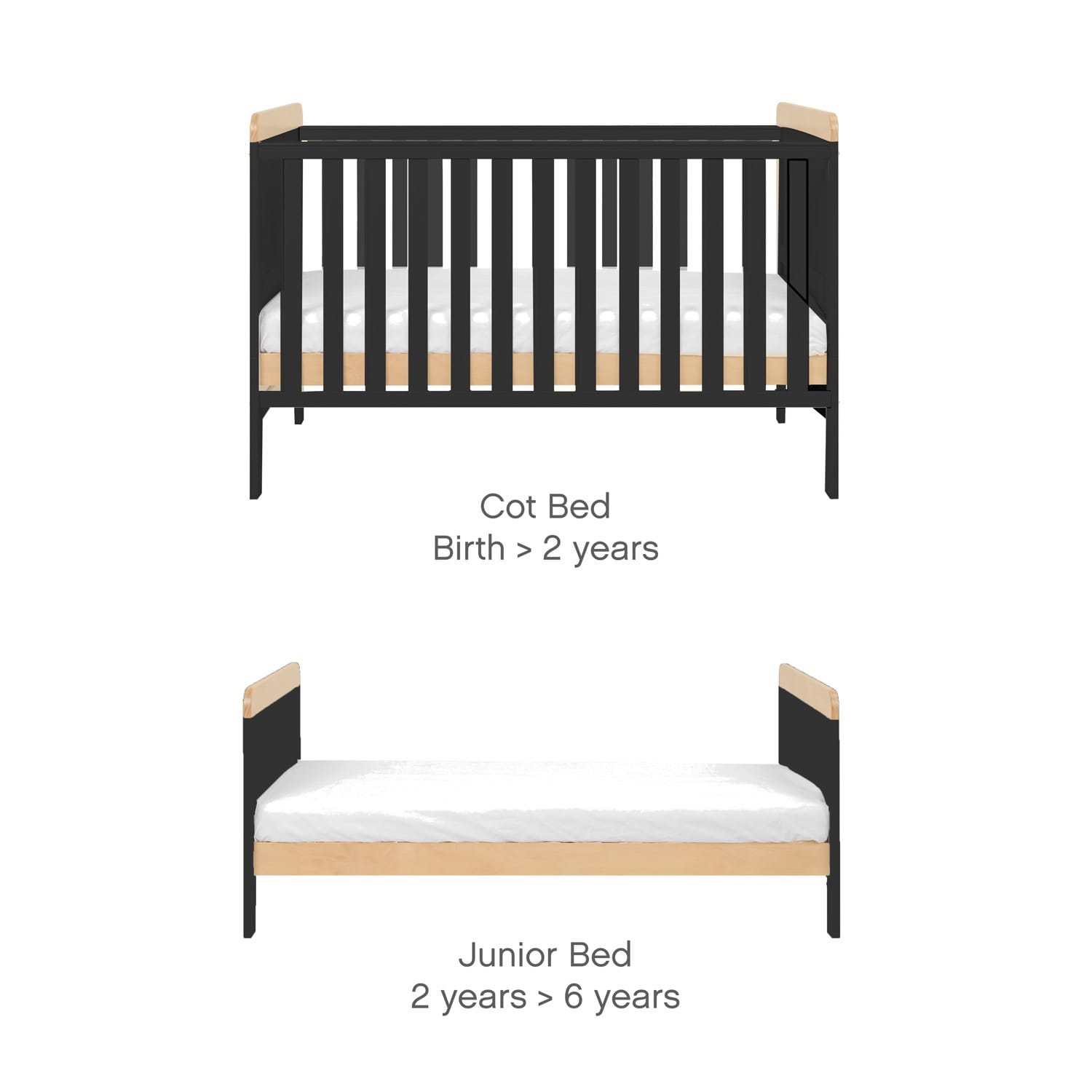 Tutti bambini rio 3 piece room set slate grey honey oak (2)