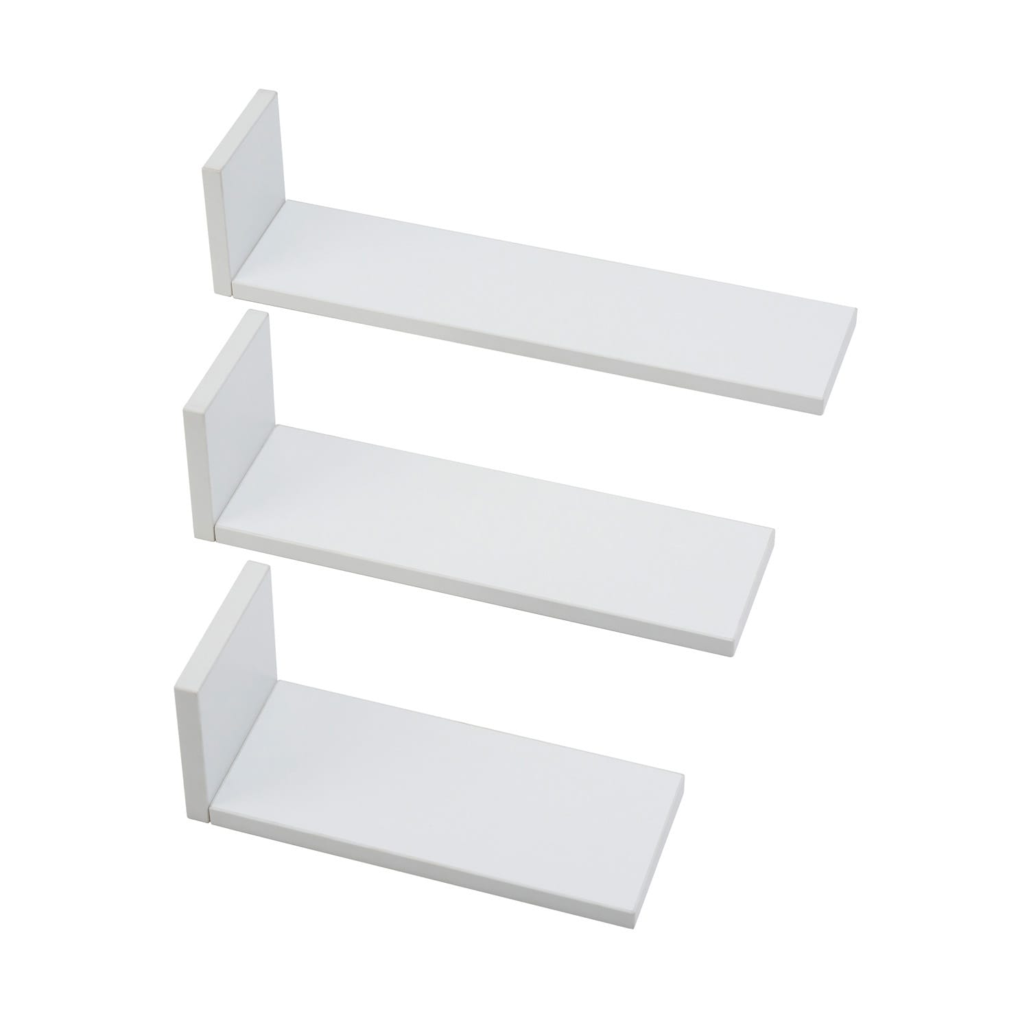 Tutti bambini rio set of three l shaped wall shelves white (2)