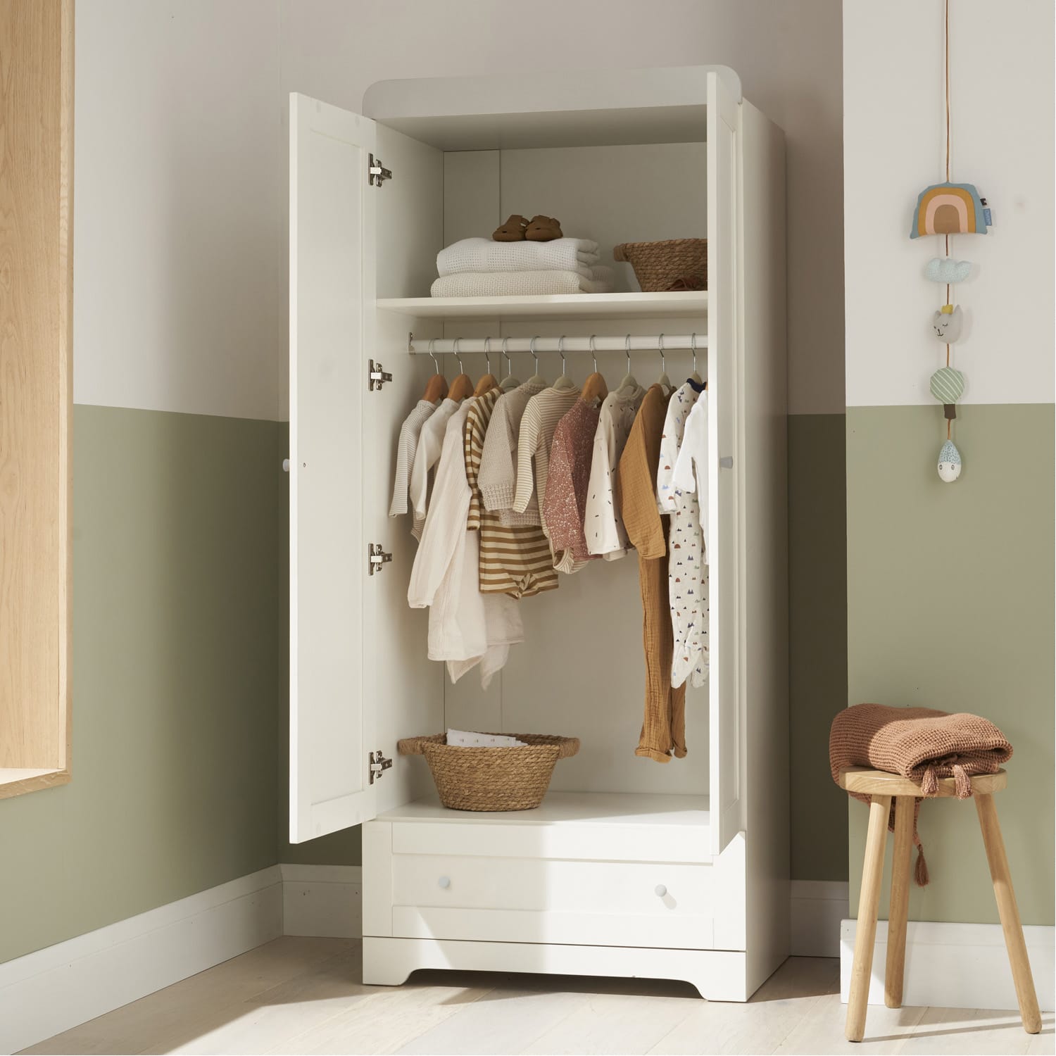 Tutti bambini rio wardrobe white dove grey (1)