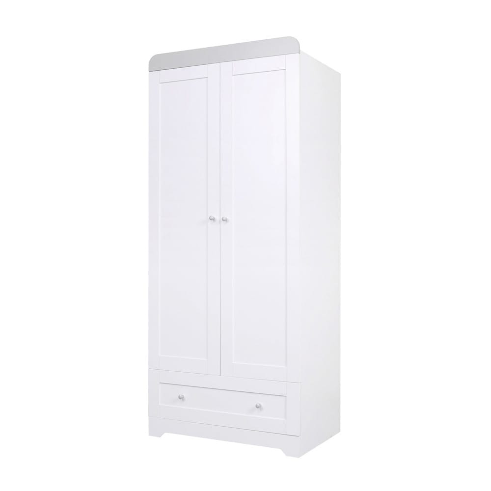 Tutti bambini rio wardrobe white dove grey (2)