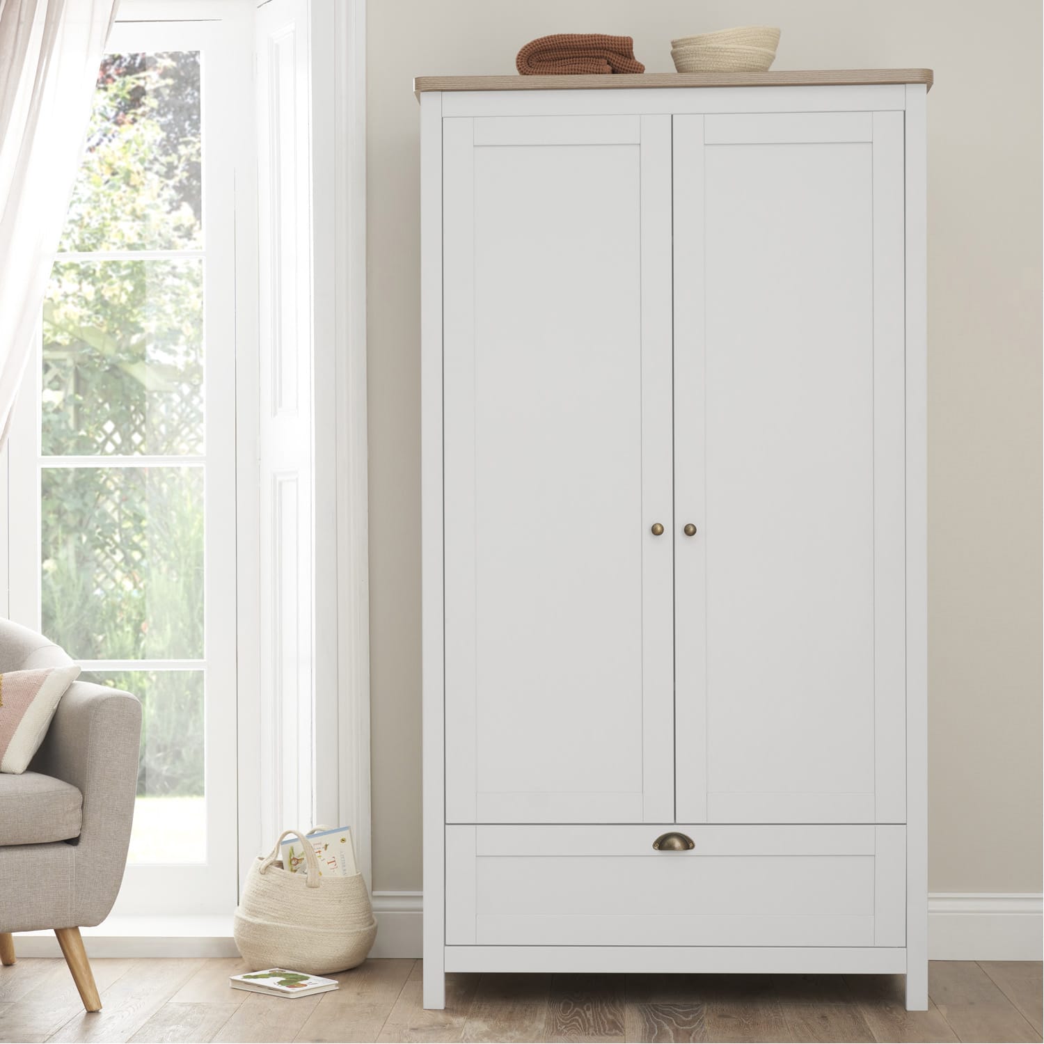 Tutti Bambini Verona Wardrobe - White/Oak