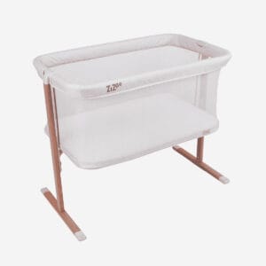 Tutti bambini zizee breathable rocking crib scadinavian walnut ecru1